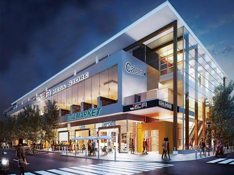 Jekleni okvir nakupovalni center