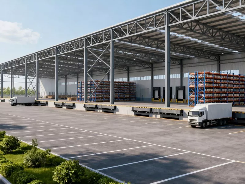 Zgradba distribucijskega centra z jekleno konstrukcijo