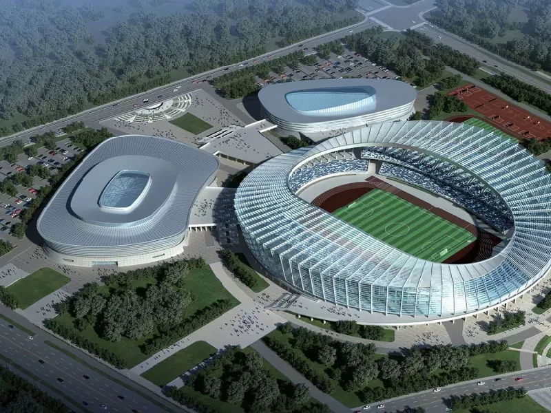 Jeklena konstrukcija za kompleks športnih centrov